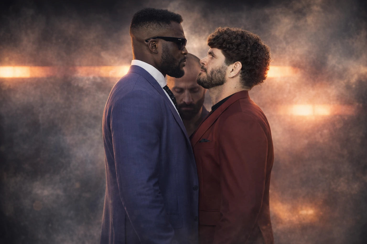 Francis Ngannou, Philipe Lins Face Off Ahead of Netflix Heavyweight Clash