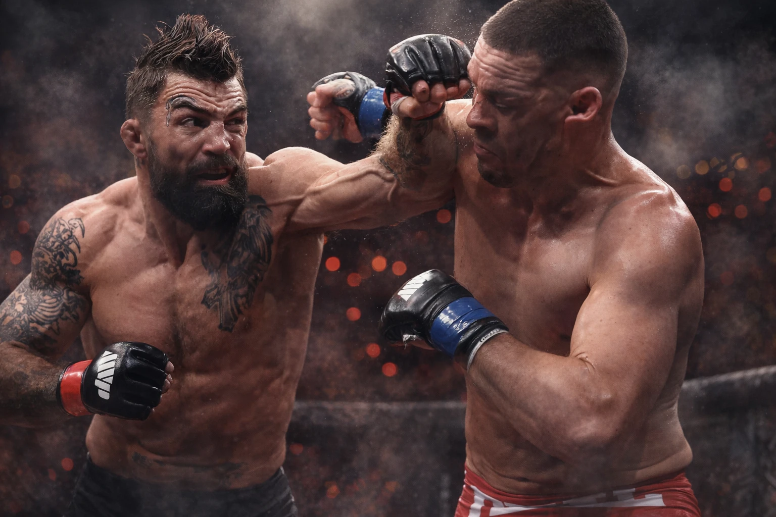 Mike Perry Stops Nate Diaz by Corner Stoppage in Bloody Return