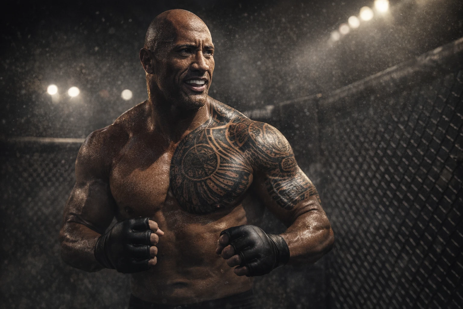 Jose Aldo Meets Dwayne Johnson at Moana Event in Rio de Janeiro