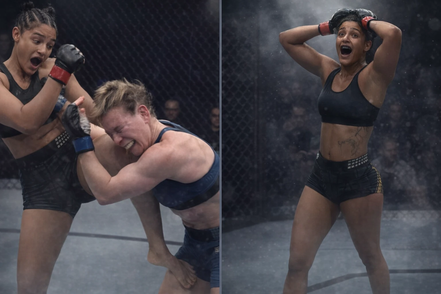 20-Year-Old Alice Pereira Scores Vicious Step-Knee KO at UFC Vegas