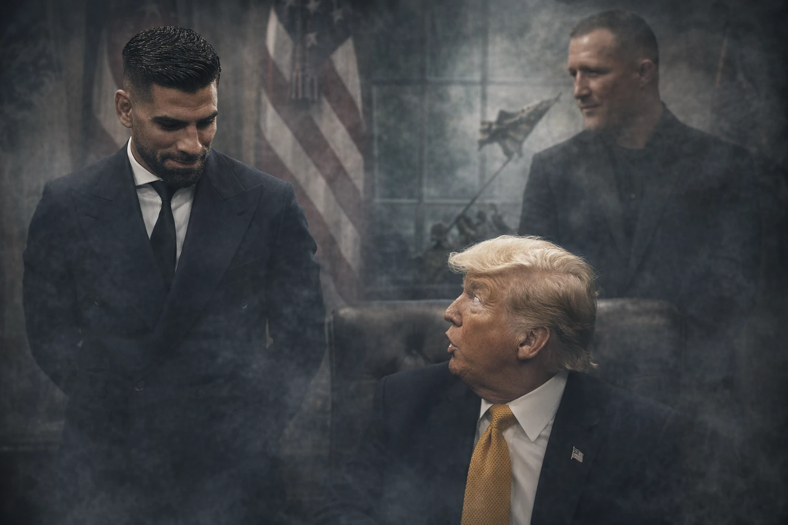 Ilia Topuria, Justin Gaethje Visit Trump Ahead of UFC 250 Clash