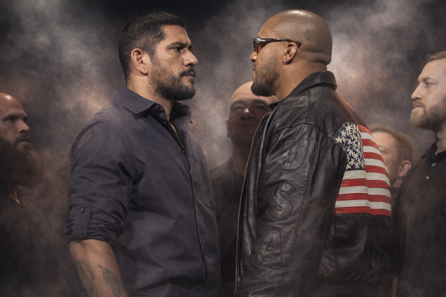 Alex Pereira, Ciryl Gane Face Off Ahead of UFC Freedom 250 Clash