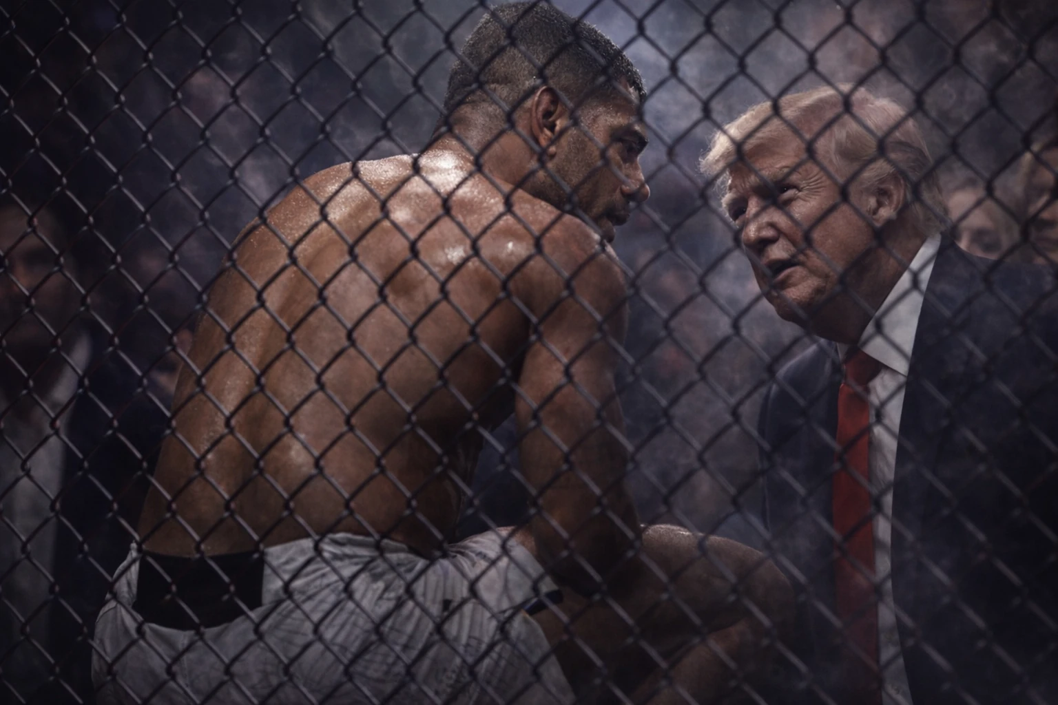 New Footage Shows Paulo Costa Jump Cage to Speak With Trump